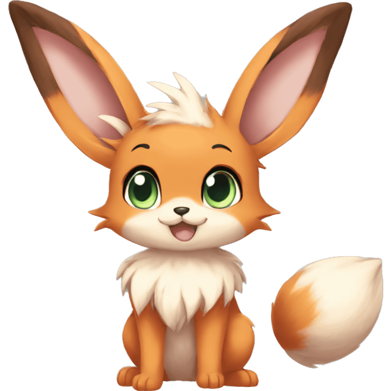 Anthro Sona Fakemon Bunny-Eevee-Fox Full Body emoji