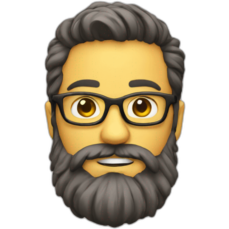 geek with beard emoji