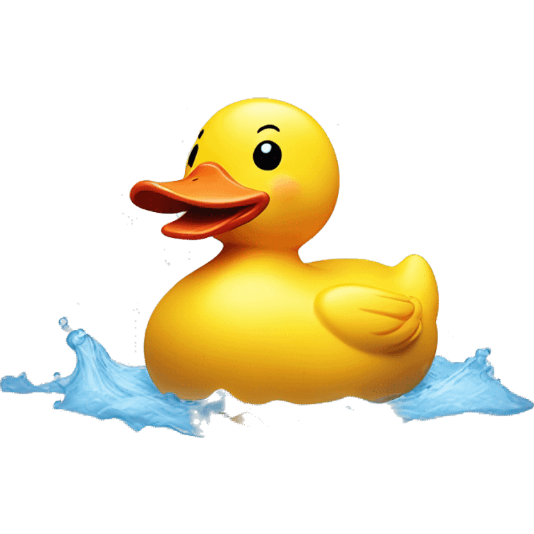 a single rubber duck celebrating emoji