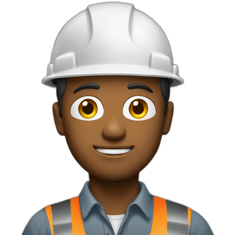 Man at a construction site emoji