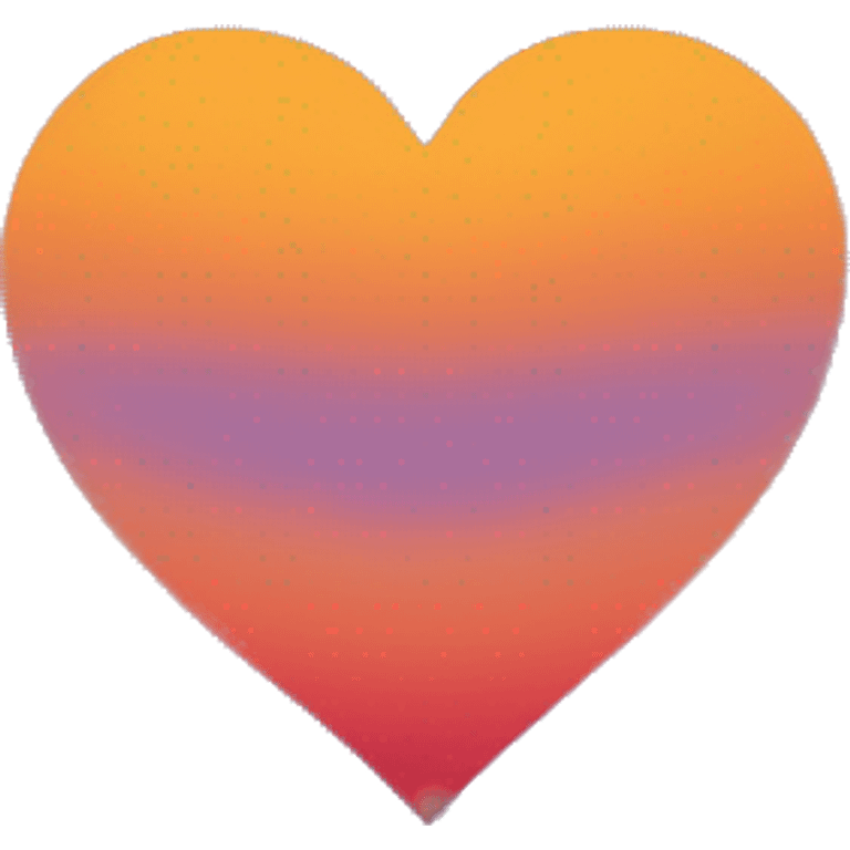 Sunset hue gradient heart emoji