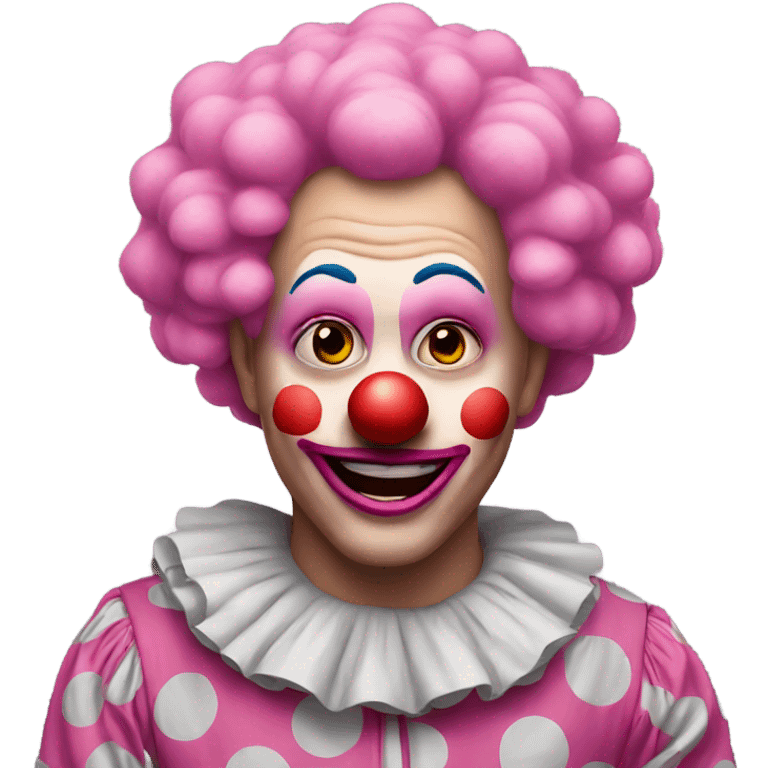 Pink clown emoji