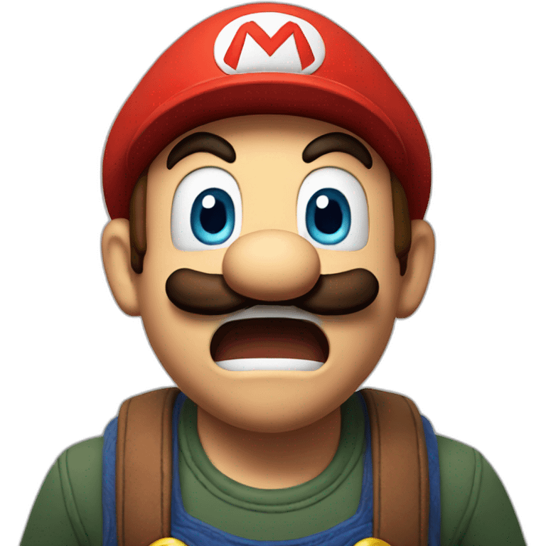 Scared mario emoji