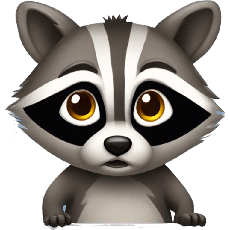 Raccoon in a garbage can  emoji