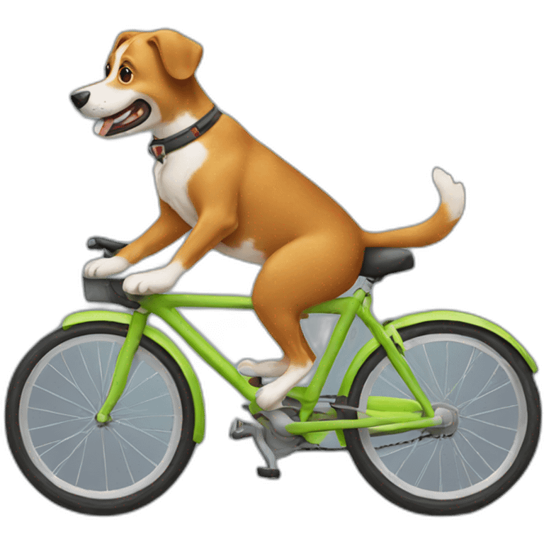 Dog driving bike  emoji