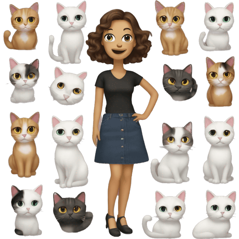 crazy cat  lady emoji