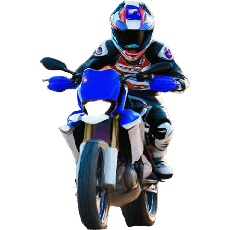 Mario sur une moto Yamaha 125yz emoji