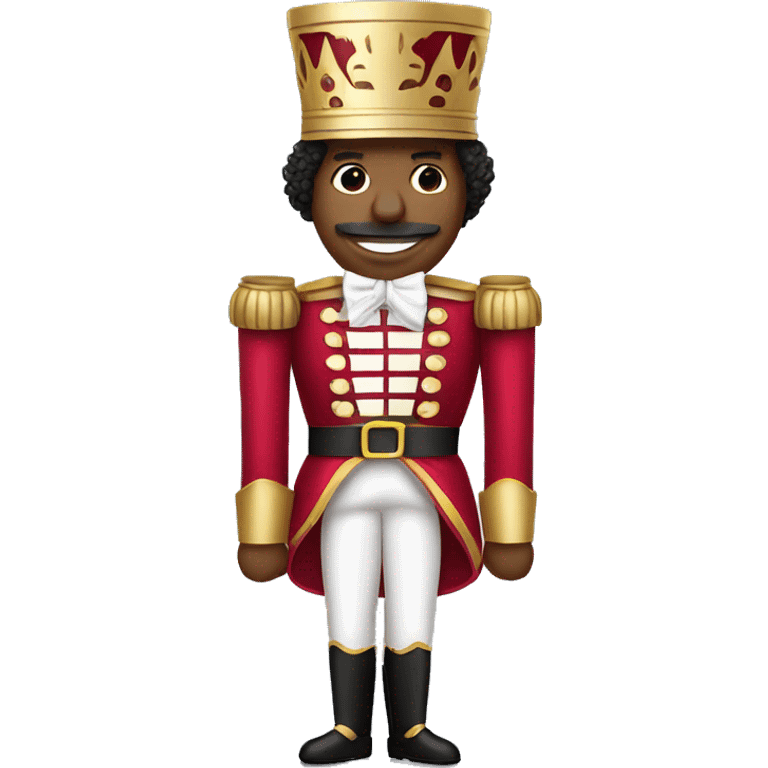 african american nutcracker dressed in pi emoji