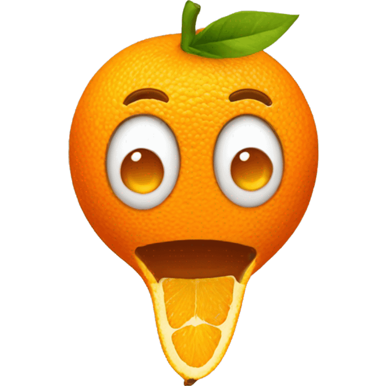 orange plotting emoji