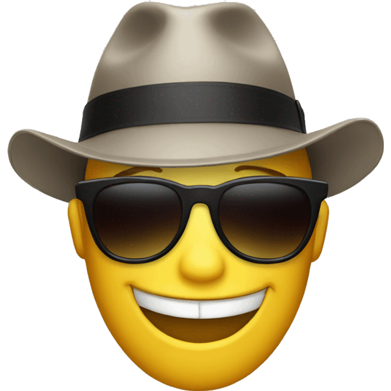 SMILE EMOJI, WITH SUNGLASSES AND AN GRATUATE HAT emoji