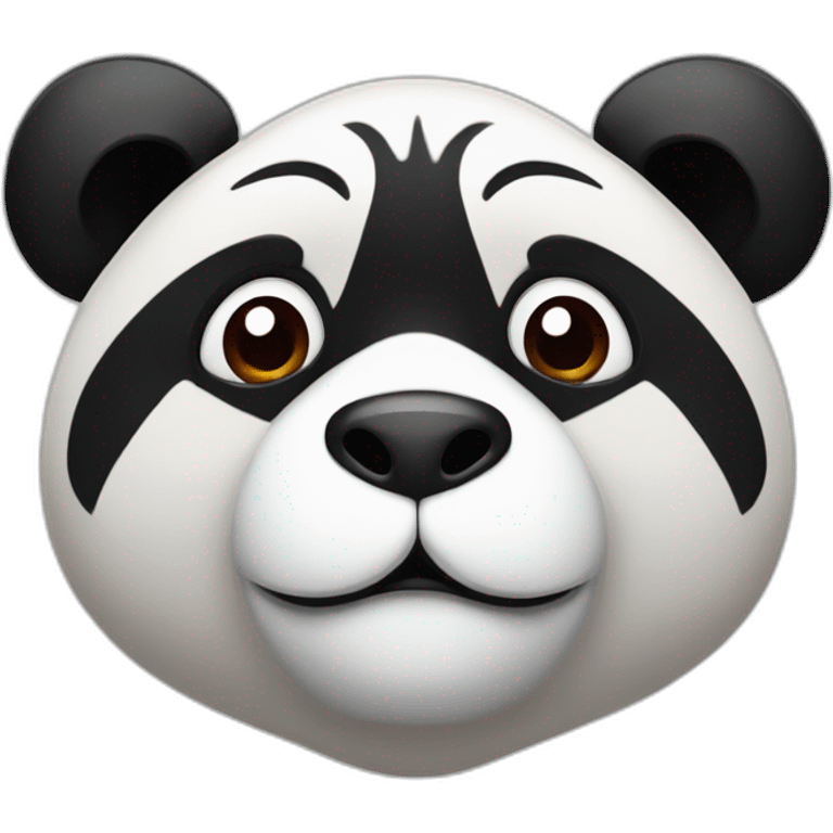 Panda tête rouge emoji