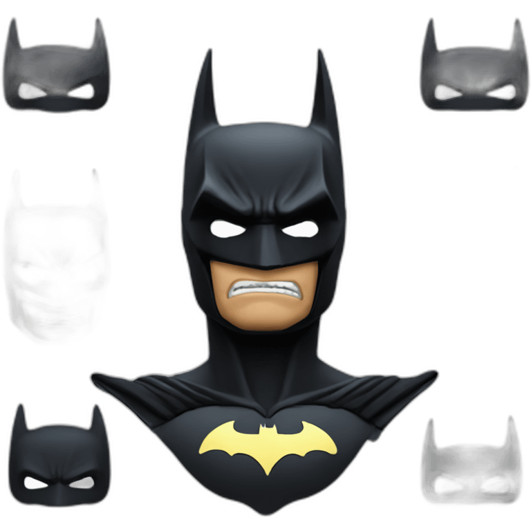 Batman mask angry high tech emoji