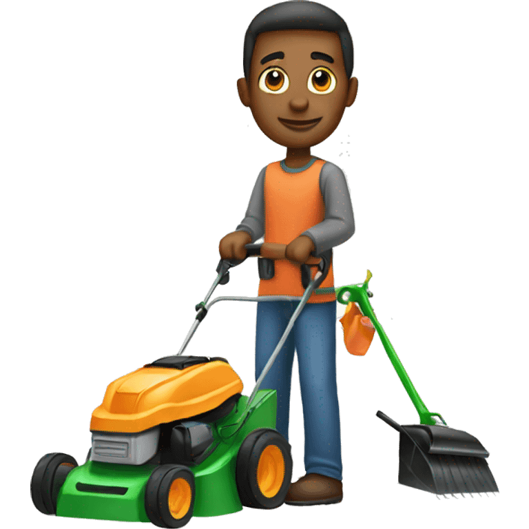 man with lawnmower emoji