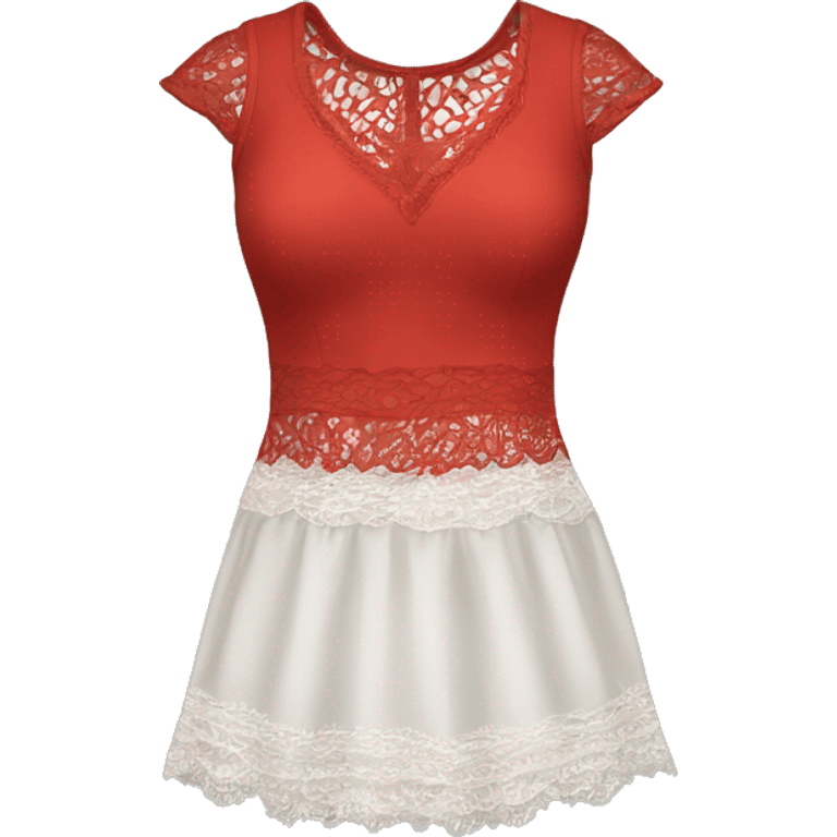 Red top with lace emoji