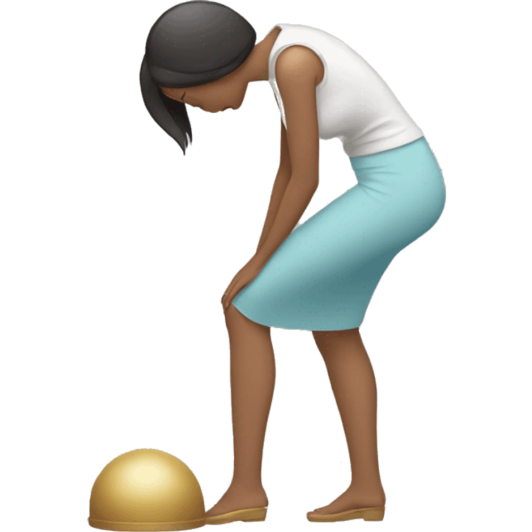 Woman bowing facing forward emoji