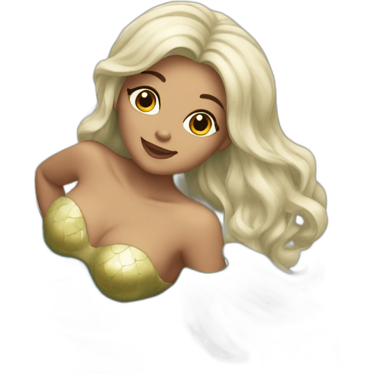 Beautiful Mermaid laying emoji