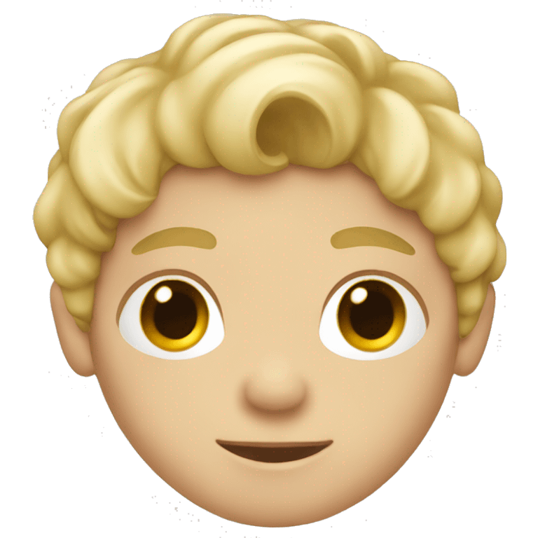 blonde boy with faded mullet emoji