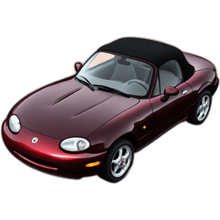 1995 Red Miata mx5 na with pop up headlights emoji