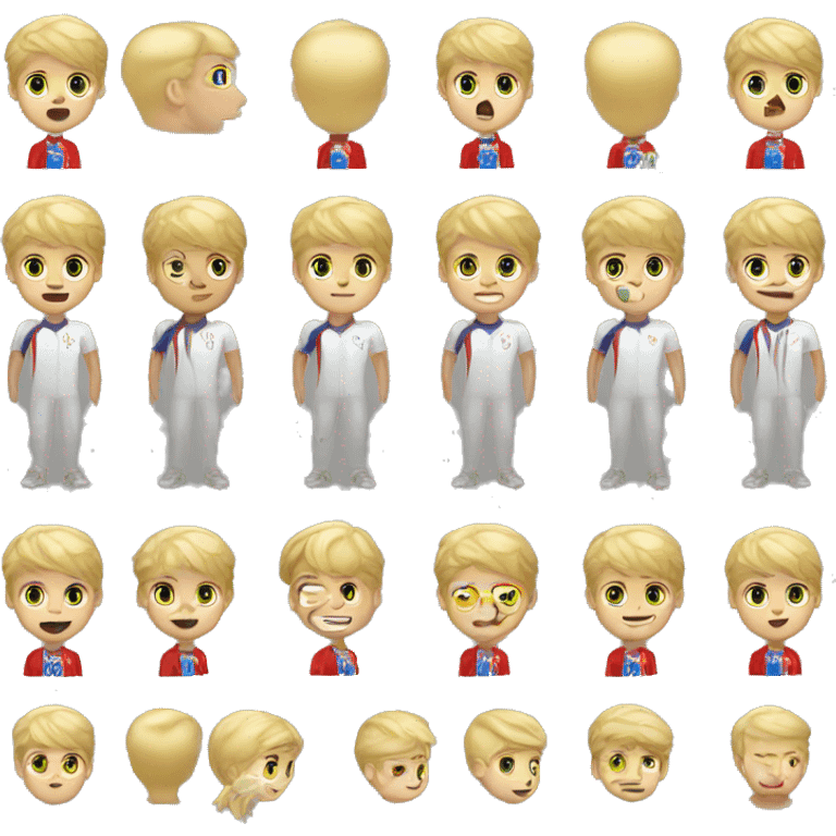 summer olympics blonde boy fencng emoji