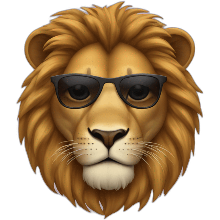 Lion with sunglasses emoji