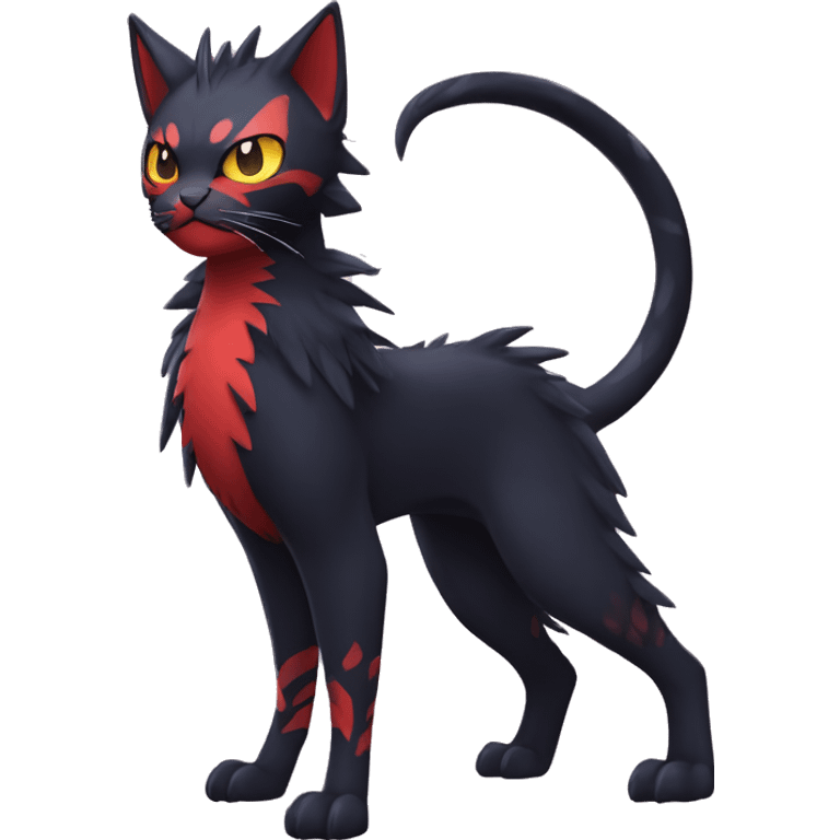  Kawaii Edgy Cool Beautiful Nargacuga-Litten full body emoji