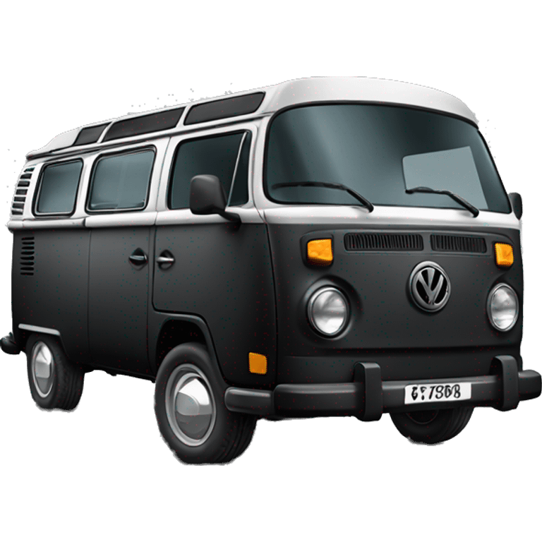 Black VW camper emoji