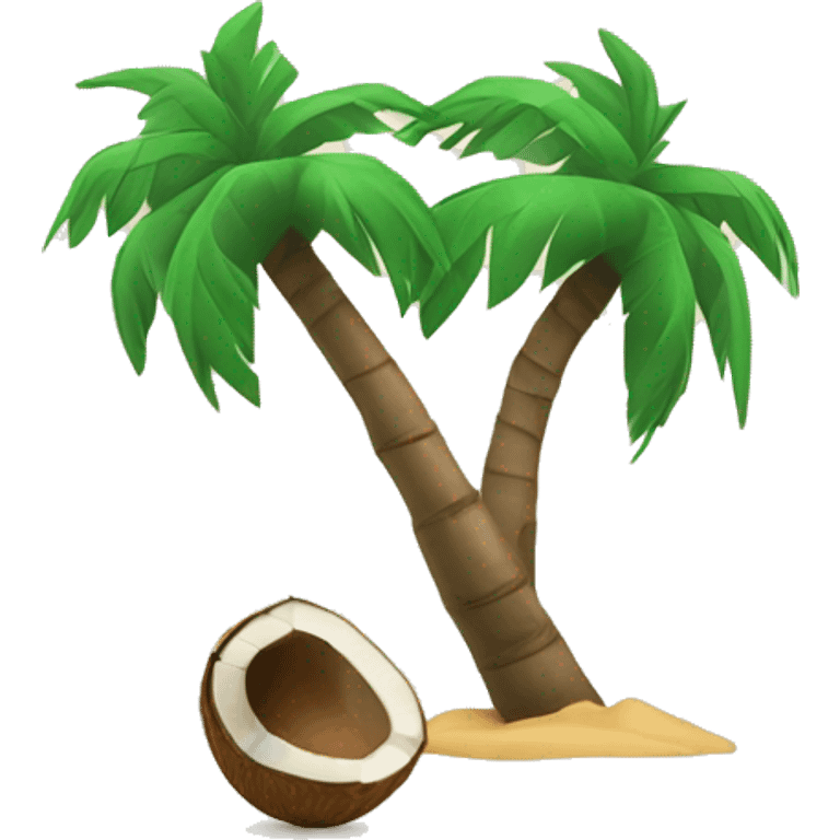 palm tree and falling coconuts  emoji