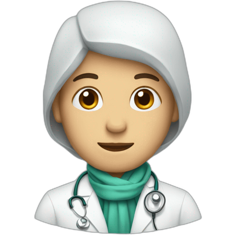 a doctor in scarf emoji