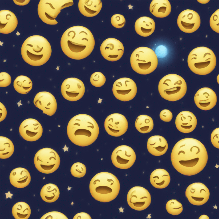 Happy moon emoji