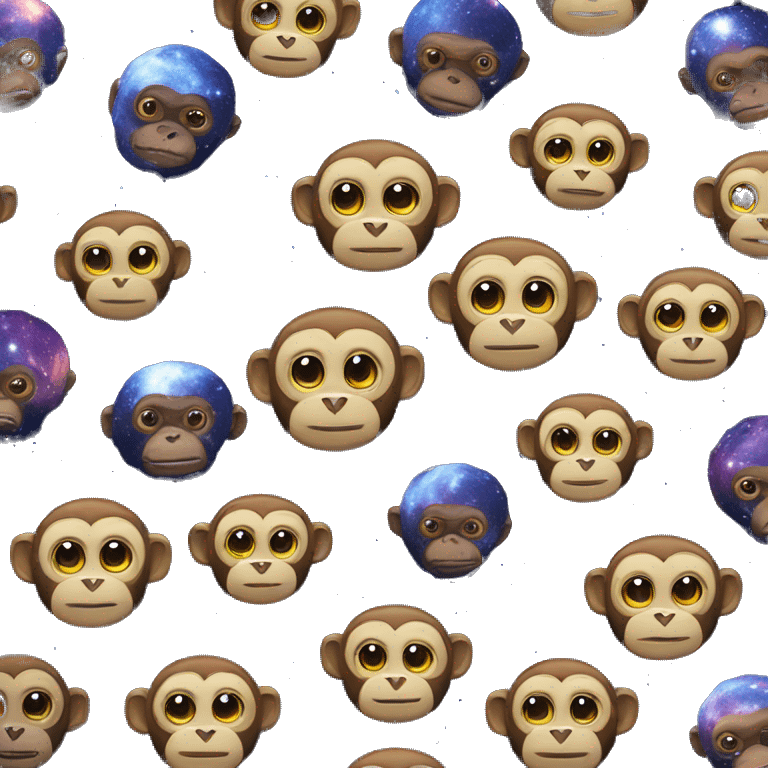 Galaxy with monkeys  emoji