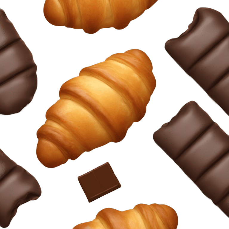 Croissant filled with chocolate  emoji