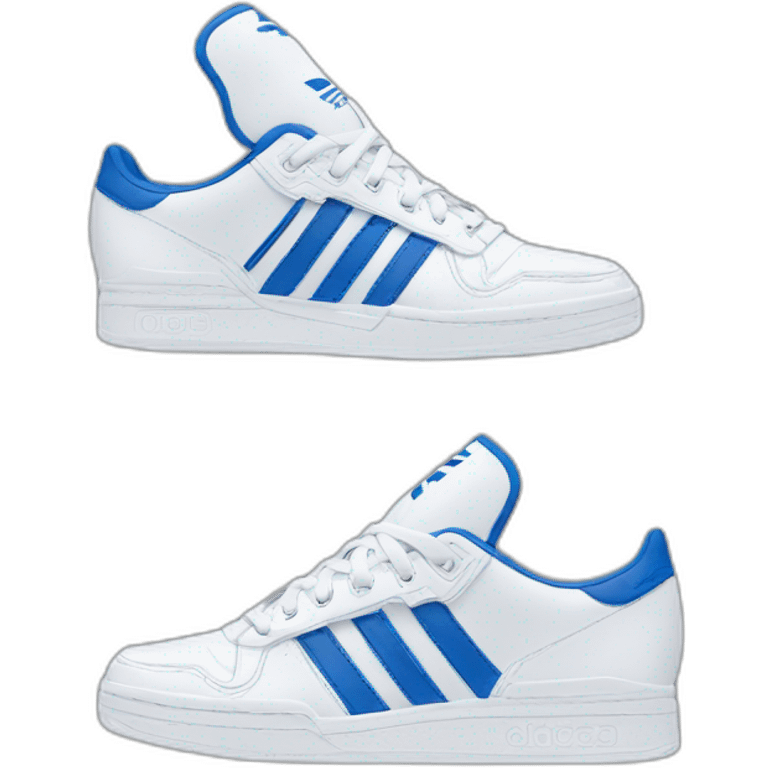 Adidas shoes bleu and White emoji