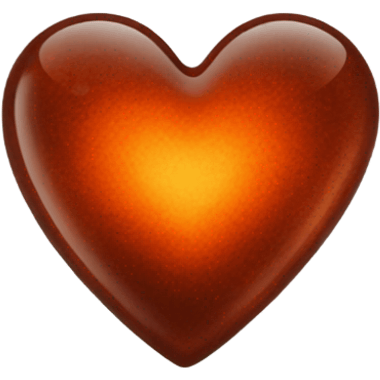 Burnt sienna glass heart emoji