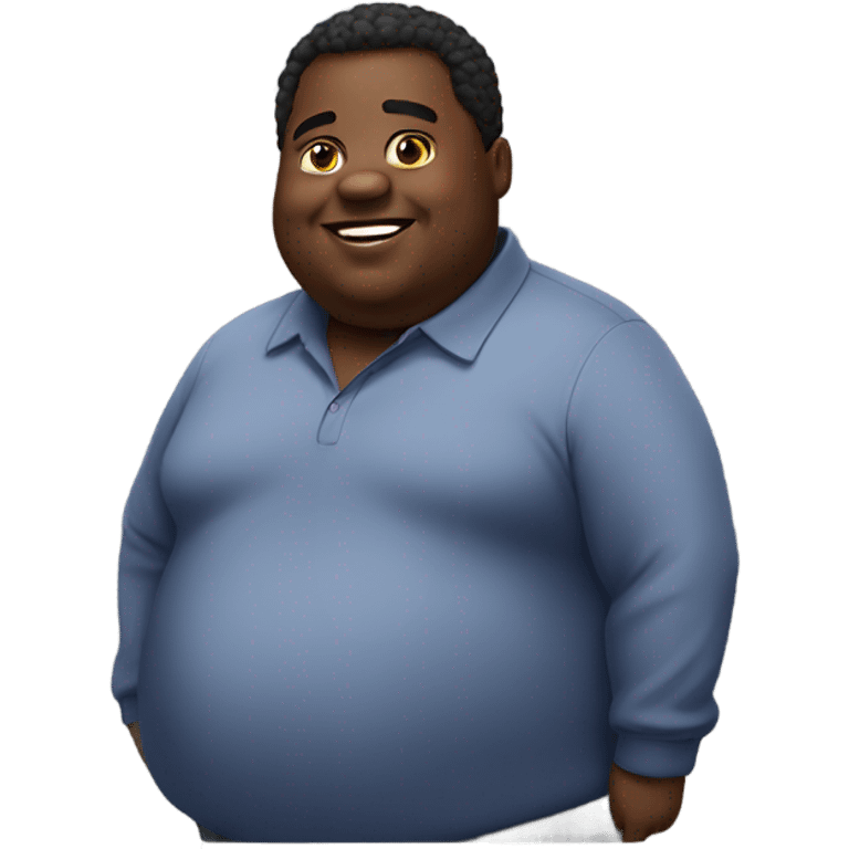 Fat black guy emoji