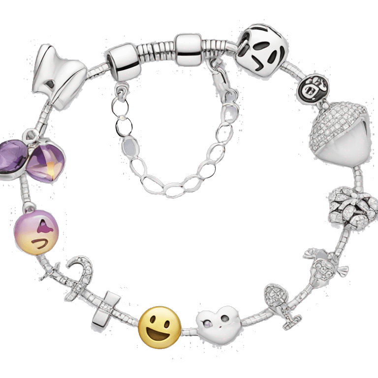 Pandora bracelet with charms emoji