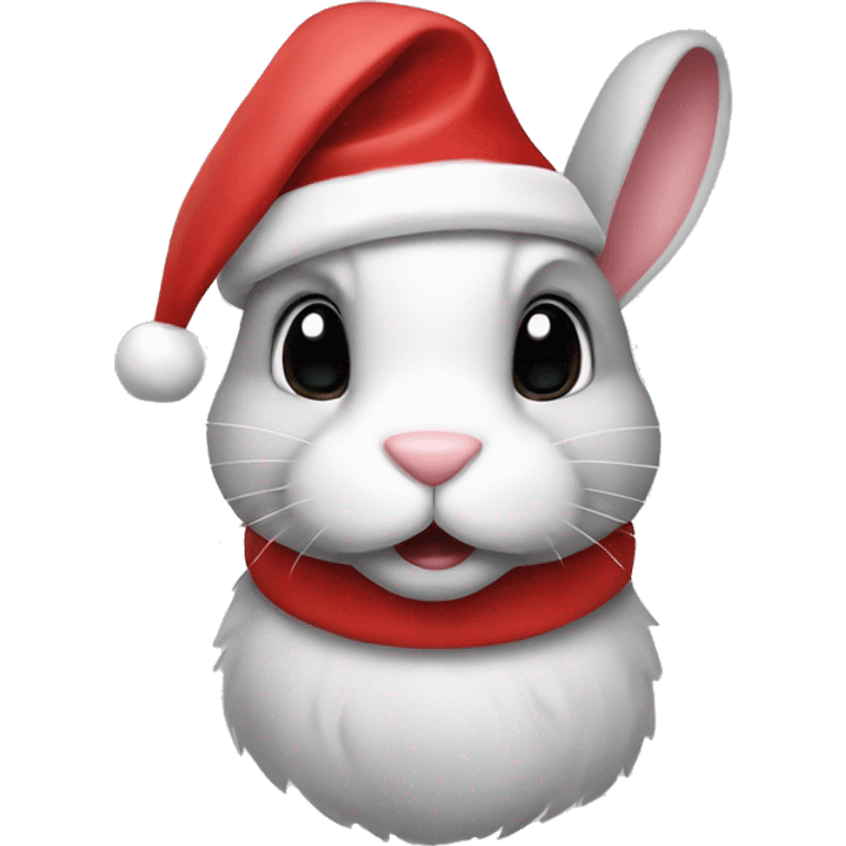 bunny with santa hat emoji