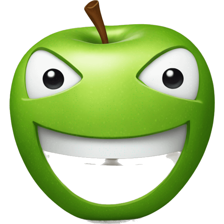 Apple with mounth  emoji