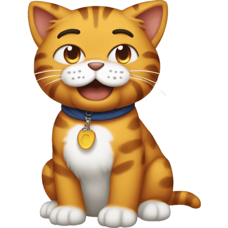 garfield in anime style emoji