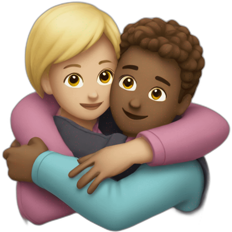 Hug with bestie emoji