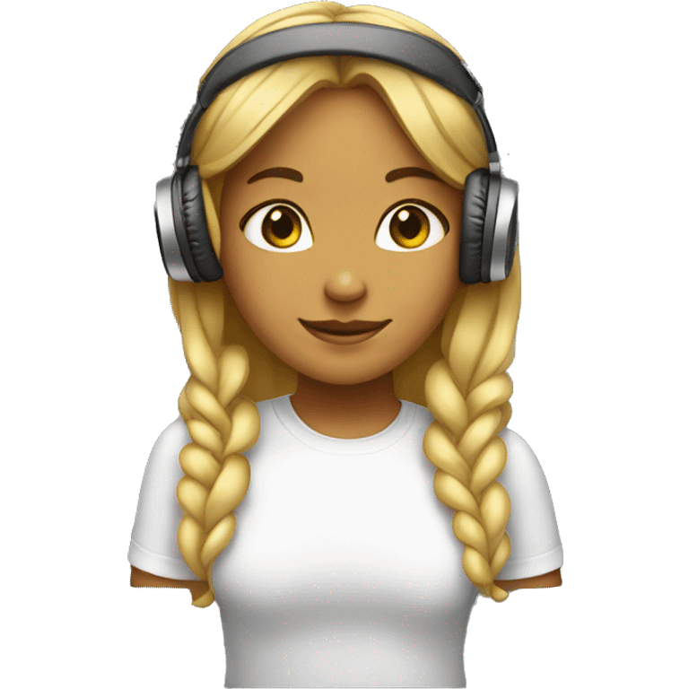 girl with headphones emoji