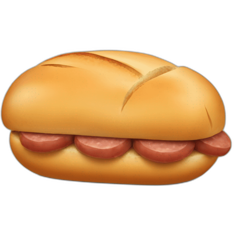 bread roll with sausage emoji