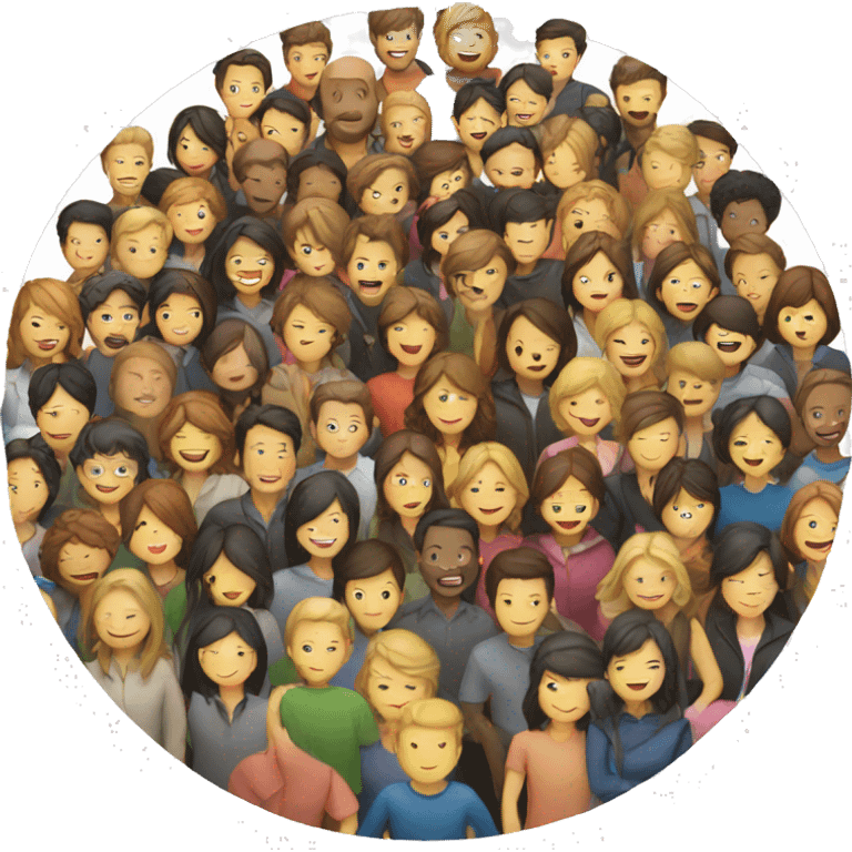 crowd in a circle  emoji