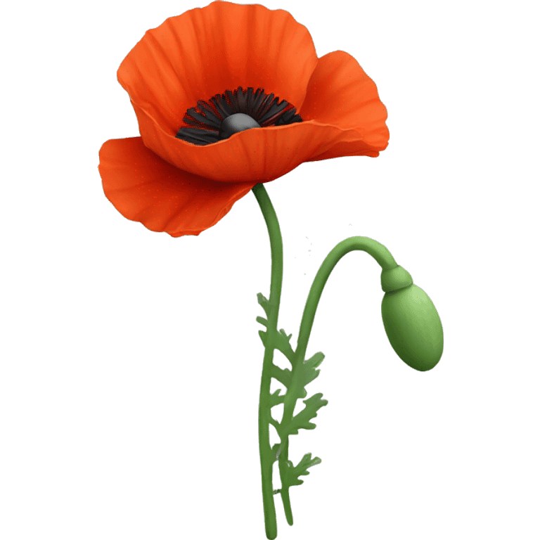 poppy flower  emoji