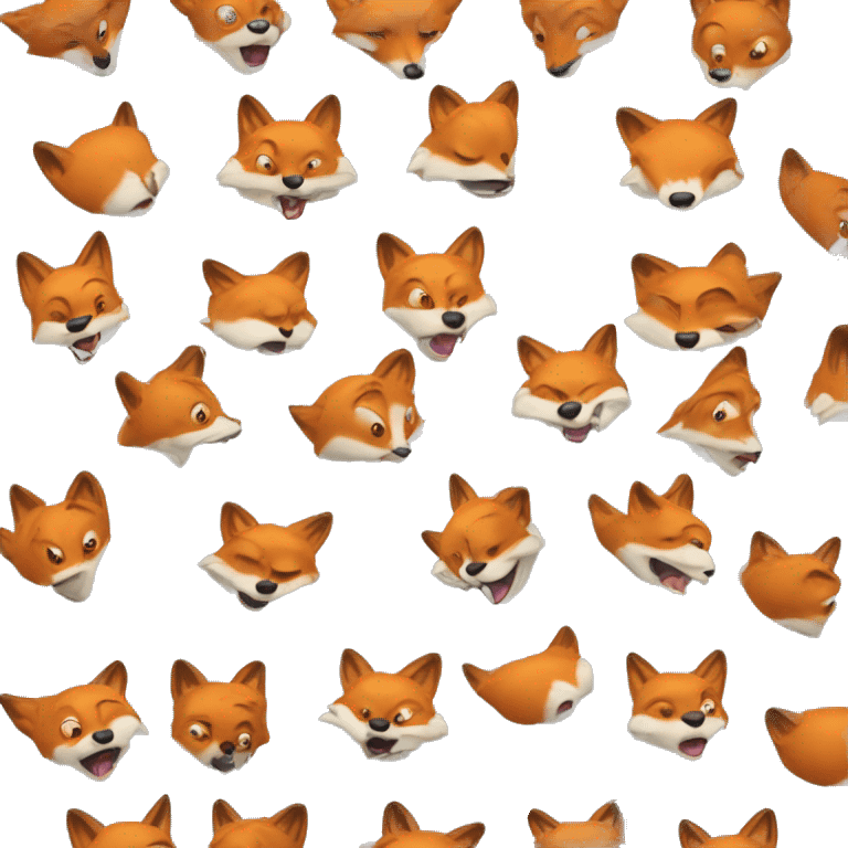 un renard qui mange du cac emoji