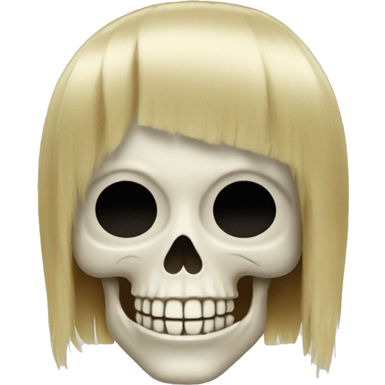 skull with a wig emoji