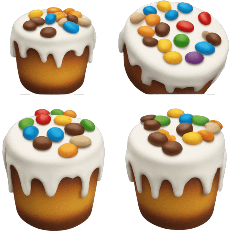 M&M cake emoji