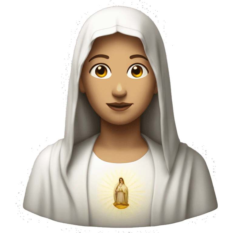 The Virgin Mary realistic face emoji