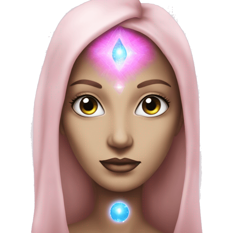 Pleiadian diva woman female third eye pink emoji