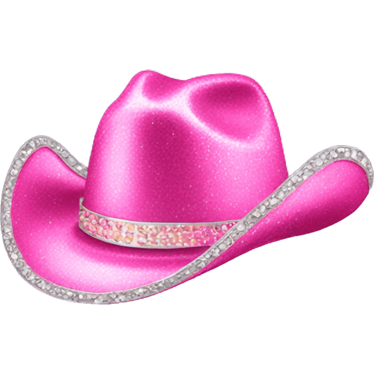 Pink sparkley cowboy hat emoji