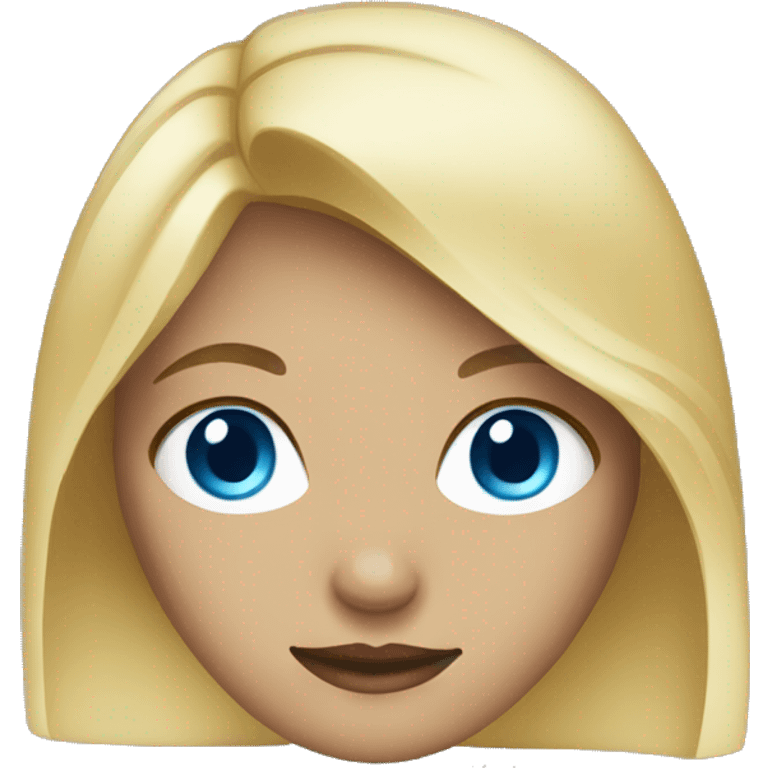 blond girl with blue eyes emoji